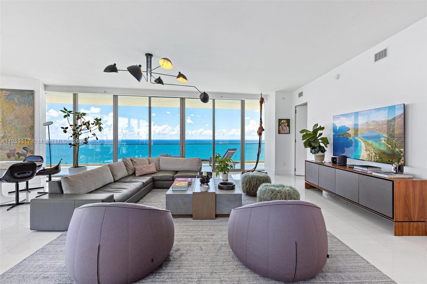 TURNKEY APARTMENT AT RESIDENCES BY ARMANI CASA. READY TO MOVE-IN FULLY FURNISHED WITH ITALIAN FURNITURE. JUST BRING YOUR TOOTHBRUSH.
CORNER FLOOR PLAN WITH MASSIVE WRAPAROUND TERRACE. EUROPEAN KITCHEN APPLIANCES.
UNOBSTRUCTED OCEAN VIEWS, INTRACOASTAL AND WEST CITY VIEWS. THIS LINE IS SITUATED IN DIAGONAL ANGLE, GIVING THE SENSATION OF BEING ON THE WATER IN FRONT OF THE OTHER CONSTRUCTIONS ON THE BEACH. 4 BED / 5.5 BATHROOMS, PLUS SERVICE ROOM.
FULL SERVICE BUILIDING OFFERING BEACH AND POOL SERVICE, SPA, FITNERSS ROOM, BAR, THEATER, CIGAR AND WINE ROOM, CONCIERGE AND AN EXCLUSIVE RESTAURANT. THE DEFINITION OF LUXURY LIFESTYLE.