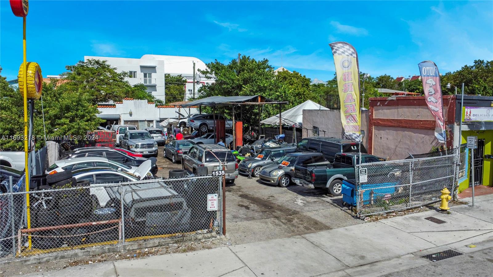 1535 W Flagler is an ideal auto repair facility featuring one service bay and four lifts. The 700 SF building is set on a spacious 7,500 SF lot, providing ample space for vehicle maneuvering and customer parking. Zoned T6-8-O, the property is currently leased at approximately $3,500 per month on a month-to-month basis, generating consistent income. The existing tenant operates an auto repair shop, making this a turnkey investment for those seeking a stable rental property with immediate cash flow potential.