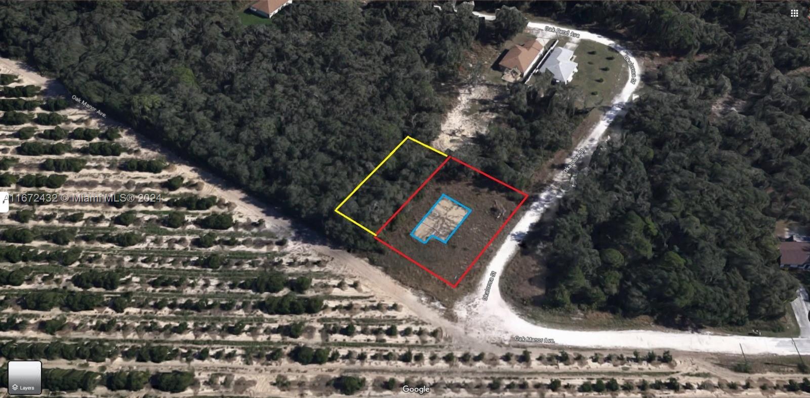 Fantastic investment opportunity! Build your dream home on these two vacant lots totaling 18,390 sq ft (0.42 acres) in a peaceful, established community with NO HOA fees. The corner lot at 5836 Oak Manor (10,890 sq ft, MLS #A11672432) is construction-ready with a concrete slab, city electric, and water already in place—just add septic. The adjacent lot at 5832 Oak Manor (7,500 sq ft, MLS #A11673289) offers additional space for expansion, a garden, or a recreation area. Conveniently located just 5 minutes from the boat ramp at Red Beach Lake and 9 minutes from Sebring International Raceway, these lots are ideal for outdoor lovers. $30,000 for both lots—don't miss out! Contact us for more information today!