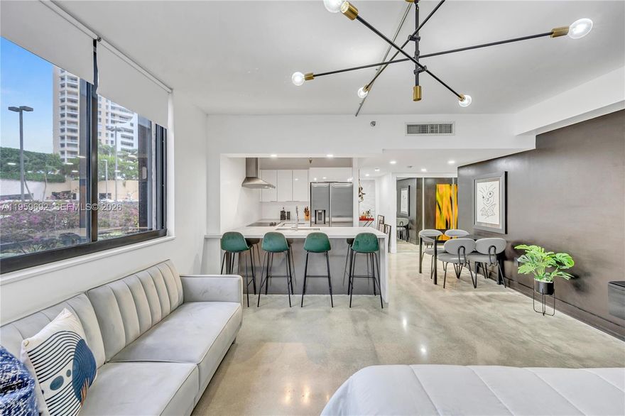 Live like an islander! An opportunity to make the exquisite island of Brickell Key your home! Largest studio apartment that has been fully remodeled. Lovely open kitchen with high end finishes and cabinetry. Spacious living areas makes it perfect for high quality, low maintenance living! Enjoy resort style amenities included tennis courts, water front pool, waterfront job path, fitness center, and pet area with 24-hour private security. Island amenities the Island of Brickell Key include the Bay Walk for evening waterfront strolls, convenience store, sushi restaurant, hair salon, bakery, and Italian restaurant. Conveys with 1 parking space.