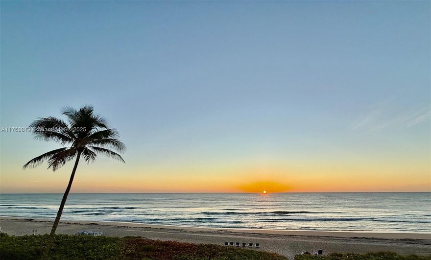 Stunning oceanfront condo in Highland Beach! Unfurnished for annual lease only. This recently renovated one bedroom, two-bathroom 1100 SF unit offers the ultimate beachfront living experience. With direct access to the sand, you can enjoy the soothing sounds of the waves and breathtaking sunrises right from your doorstep. . Whether you seek a serene retreat or an entertaining space, this oceanfront condo has it all. Don't miss the opportunity to rent a piece of paradise in this sought-after location. Building has been redone with glass balconies, walking distance to Latitudes restaurant at The Delray Sand.