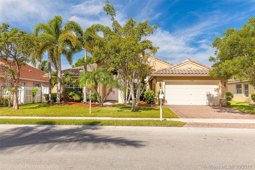 Fantastic 4 bedroom-3 bathroom 1-story spacious home in quiet and gated community of Encantada. Features lots of natural light,  oversized white marble floors throughout the house, top of the line custom wooden Kitchen Kraft cabinets, wooden Kitchen Kraft built-in office-play area, California closets, tinted windows and lots of cabinetry for storage in the double car garage and many other upgrades that have been added to make this the perfect home for a family to enjoy in comfort.  Encantada community has a Clubhouse, Gym, Pool and sports courts.  New A/C unit was installed in November. The pictures don't do it justice, tenant did not allow photography. Must see!!