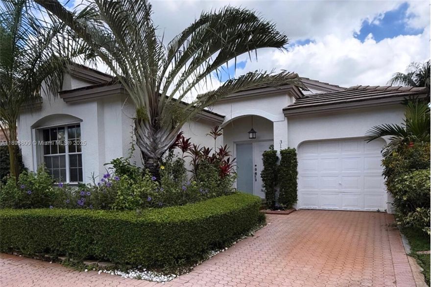 Welcome to this charming 3-bed, 2-bath home in the gated community of Costa Verde, Doral! Perfect for families, this single-story residence features a bright open layout with marble and wood flooring, a spacious kitchen with granite countertops, and comfortable living areas for gathering. The converted garage offers a great playroom, office, or guest space. Enjoy family barbecues on the paved patio and the safety of a quiet, gated neighborhood near top schools, parks, shopping, and highways. Broker Owner.