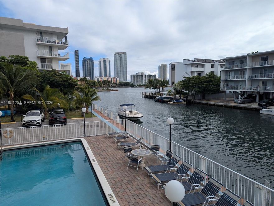 Unit is located in Eastern Shore, 2/2 with great views of the intracoastal. Located on the 2nd fl with wood/tile floors, one parking spot, laundry in unit.