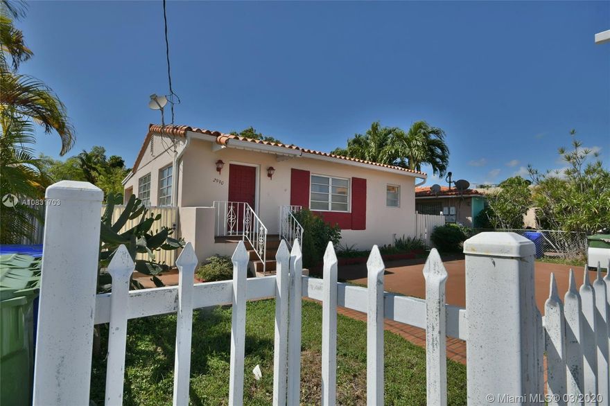 Located in Central Miami within walking distance to  restaurants, shopping and other amenities. In a  7000  sqf lot where you could build 2 units (Zoning as A Duplex)  The property offers a nice renovated bright white kitchen ,tropical back yard lots of space, huge raised terrace ,fruit trees ,near all stores and BONUS ROOM for Home office our guests .Wonderful Starter Home.