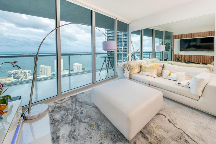 Icon Brickell | 2 Bed + Den | Ocean & Bay Views
Stunning 2BR + den, 2BA unit with spectacular water views from every room. Split floor plan, porcelain floors, and modern European kitchen with Calacatta countertops, top-tier appliances, and remote-controlled LED lights with color settings. The den includes extensive built-in cabinetry, ideal as an office or for storage. Spacious walk-in closet, washer/dryer in unit. Icon Brickell offers 5-star amenities: full-service spa, gym, 3 infinity pools, theater, game room, restaurants, valet & more. Prime location—walk to Brickell City Centre, dining & nightlife. Minutes from South Beach & Key Biscayne. A perfect home or investment opportunity!
