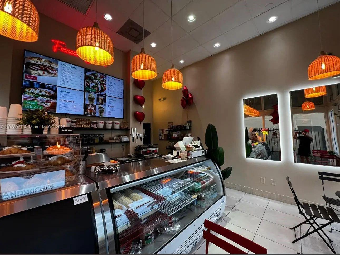 In the heart of Miami Beach. Seize the opportunity to own a turnkey cafe. Comes whit all necessary licenses for immediate operation. Space serves up delightful breakfast and lunch options, open 7 dayas a week. Low rent $2,200.00 per month whit electricity included. Step into a thriving business with guaranted loyal costumer.