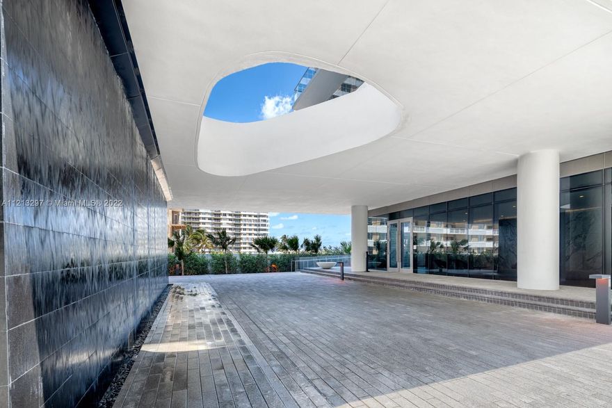 Luxury boutique property just North of Golden Beach. This contemporary 38 story glass tower showcases panoramic views of the Atlantic Ocean, Intracoastal Waterway. This gorgeous north residence model has been staged by Artefacto includes everything in the unit except for the art work that could be purchased separately. $397K worth of furniture, accessories including wall paper and window treatments. This residence has a light Boffi Kitchen and dark closets done by B&B Italian.  
 Piedra Serena finished floor throughout the residence. 10 ft ceilings. Private elevator landings with facial recognition, 24 hr concierge and security.