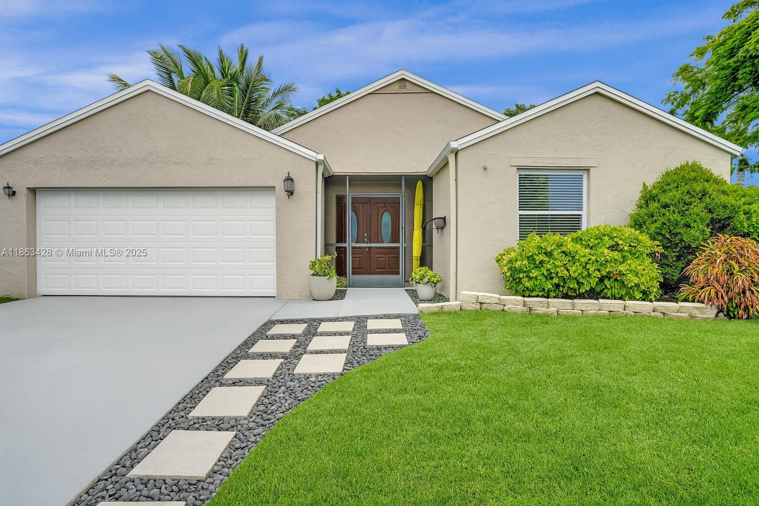 Beautifully updated 3BR/2BA single-family home on a desirable corner lot in Boynton Lakes. Features include vaulted ceilings, remodeled kitchen, updated flooring, and hurricane-rated windows. Enjoy a spacious screened patio, 2-car garage, and low HOA with community pool, clubhouse, and walking trails. Conveniently located near shopping, dining, I-95, and just minutes to the beach. Move-in ready and a must-see!