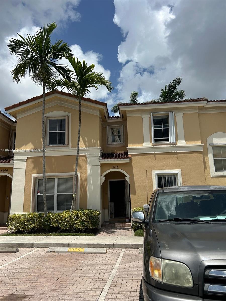 Introducing a stunning 3-bedroom, 3-bathroom townhome located in the highly sought-after gated community of Melrose Point. This residence boasts an attractive layout with expansive living areas, perfect for both relaxation and entertaining. The main level features a generously sized bedroom and bathroom, while the upper floor offers two additional bedrooms, each with its own private bathroom. The master suite is particularly impressive, complete with walk-in closets, a spacious bathroom, and a private balcony. The living area is elegantly tiled, and the upgraded kitchen is equipped with modern stainless-steel appliances, seamlessly connecting to a large living and dining space. Enjoy convenient access to a variety of amenities and attractions in the area.