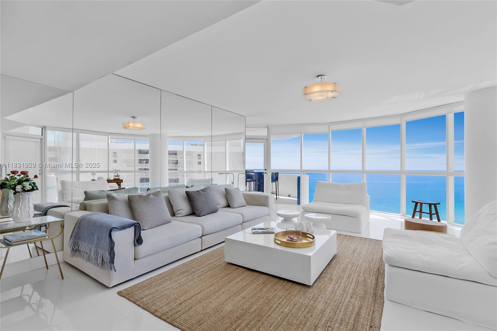 BREATHTAKING DIRECT OCEAN AND BAY VIEWS!!!! 3 bed, 2.5 bath, exquisite fully renovated, furnished . Live in front of the beach! Ocean view. The building offers gym, sauna spa, beach service, valet. Perfect location enjoy living in vacation. It is available since August 1st