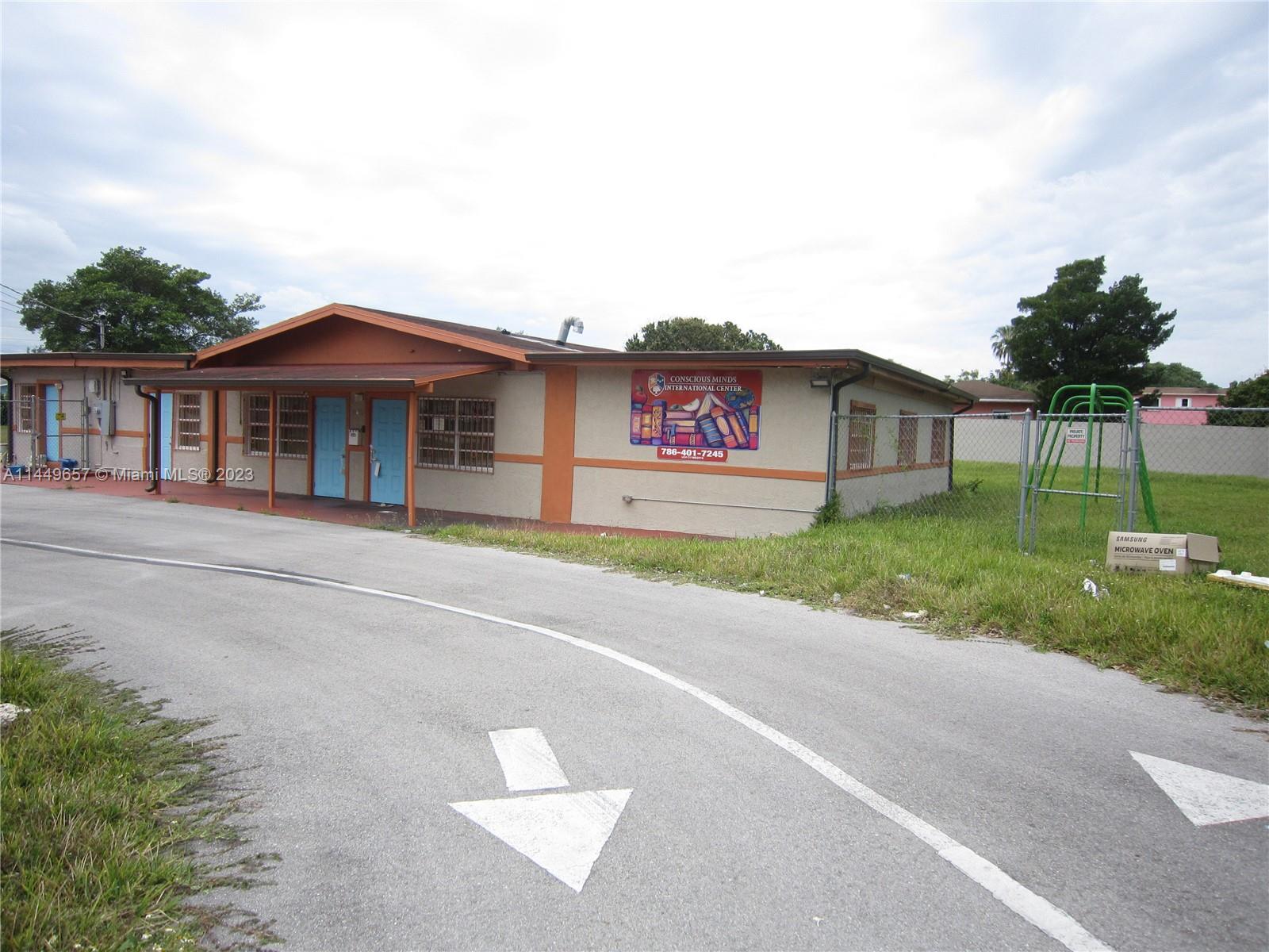 Former Pre School. Operated as a School for 40 Years. Previously Small Fry & Children's Academy. Infant to four years old. School Readiness, VPK & Early Head Start. Five Classrooms. Four Bathrooms. Office, Kitchen w/ Refrigerator & Range. Storage Room w/ Washer Dryer. Tremendous Fenced Property. Lot is 9/10 of an Acre. Seller estimates that the property can accommodate about 60 Students at a minimum of $250 Weekly.