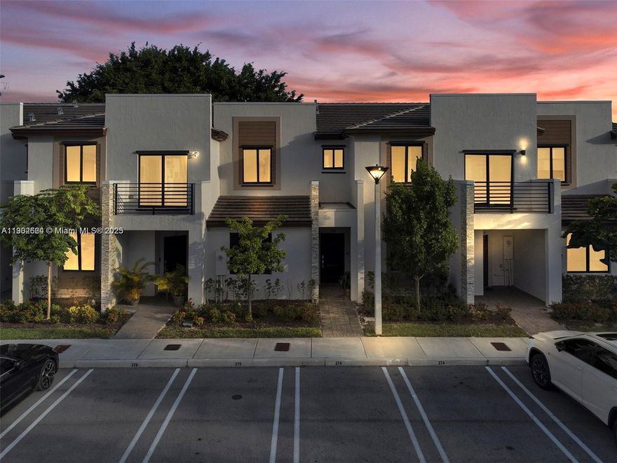 Brand new townhome with 3 bedrooms and 3 full baths. This Smart home features two stories with a unique/spacious design, stainless-steel appliances, tile floors on 1st floor and Carpet floors upstairs/inside rooms. Also a nice fenced in backyard ready for barbecues. Desirable Quiet and Gated Community with Great Amenities, Swimming pool, Playgrounds, Green spaces, and much more. This Community is Located, close to Aventura Mall, Restaurants, Shops, and Minutes away from the beach.