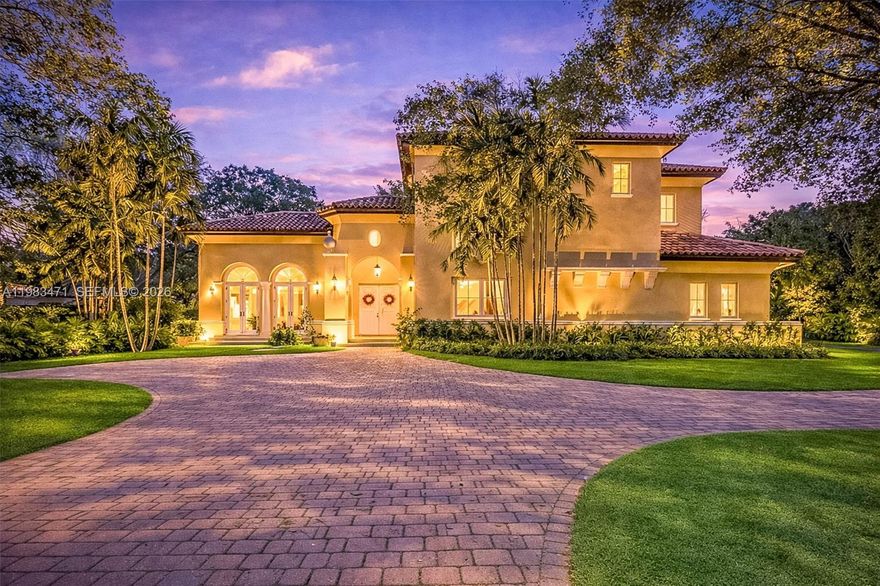 Welcome to this spacious 5 BD/4 BA, 2-story residence set on nearly an acre gated & fenced property. An impressive entry leads to elegant formal living rm w/ abundant natural light. Grand formal dining rm. Classic gourmet kitchen features a gas range, center island, wall oven, & pantry. Adjoining family rm w/ space for breakfast area opens to covered terrace & pool, creating seamless indoor-outdoor living. One ensuite bdrm conveniently located downstairs, perfect for guests or a home office. Upstairs, the expansive primary suite offers walk-in closets, dual sinks, jetted tub & separate shower, along w/ 3 additional bedrooms & upstairs den/play area. Additional highlights include side-entry 2-car garage, paver driveway and a tranquil, private backyard w/ sprawling lawn, pool & patio, plus playground.