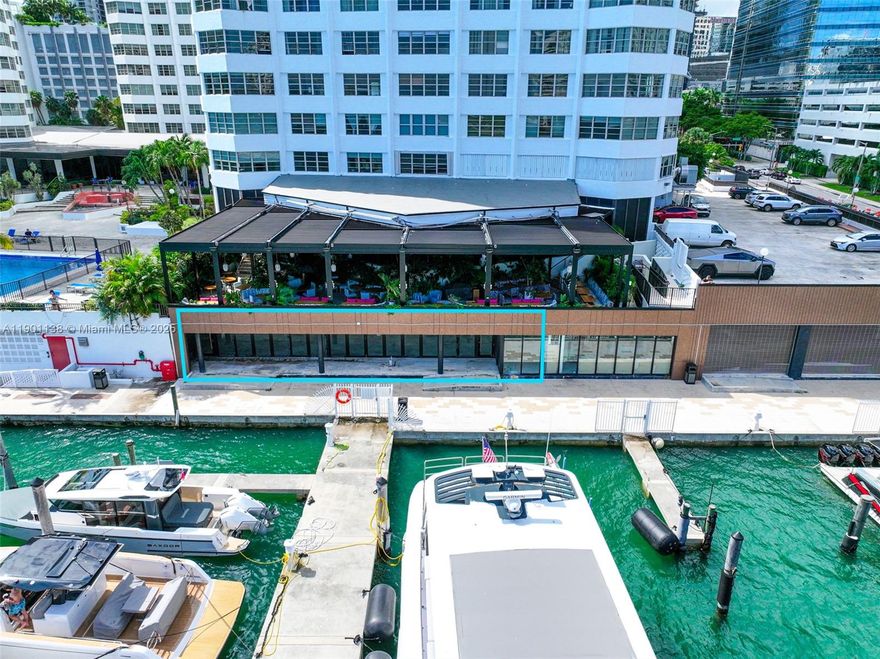 The Property: 5,411 SF commercial condo (Unit 4C042) with direct frontage along the historic Four Ambassadors waterfront concourse on the Brickell Bay Boardwalk — a rare bayfront location ideal for retail, restaurant, or office use in the heart of Brickell. Includes an approved liquor license reservation for full liquor service, a valuable entitlement enhancing restaurant or lounge potential. Grease trap ready to install; utilities stubbed for efficient build-out. Features ~45 feet of prime waterfront frontage with sweeping bay views, private on-site parking, and potential for dock access, outdoor dining, or open-air events — a unique waterfront opportunity in Brickell.