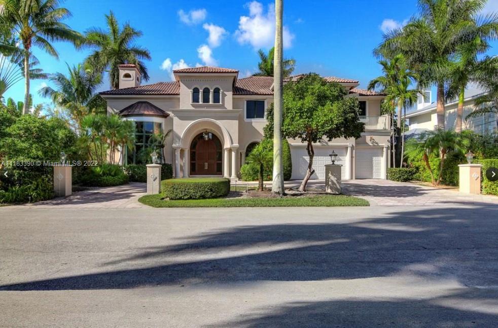 Opulent Mediterranean Home with 100’ of Deep-Water Frontage! Nestled in the exclusive community of Coral Isles, this 4BR/5.5BA, 5,629sqft property stuns with 25’ entry ceilings, a curving staircase, an open floorplan, and a chef’s kitchen featuring granite countertops. Impressively designed as a Caribbean retreat, the entertainment-ready backyard has a swimming pool/spa, a covered patio, and 100’ of deep-water frontage (no fixed bridges to ocean)! The upper-level primary bedroom pampers with access to the oversized terrace and a European-inspired en suite. Other features: 3-car garage, laundry room, potential 5th bedroom (convert back from breakfast area), near shopping, and much more! For immediate viewing pleasure, please check out the 3D video and virtual tour. Call now for a showing!