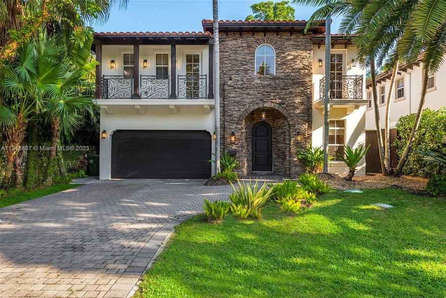 Ideally located in the heart of South Coconut Grove, 3811 Crawford boasts over 4800 total square feet of beautifully designed living spaces. As you step inside, you'll immediately notice the home’s light and bright feel, as well as impressive details such as coffered ceilings & Jerusalem marble floors. The primary suite, with its luxurious spa-like bath and private balcony, is located on the 2nd floor alongside the 3 other spacious bedrooms. Additionally, the home offers 2 separate office spaces plus a bonus den/playroom, making it the ideal layout for families or work from home professionals. Enjoy the Miami lifestyle all year round from the covered patio overlooking the sparkling pool, or take a short walk to the area's best dining, shopping, and entertainment options.