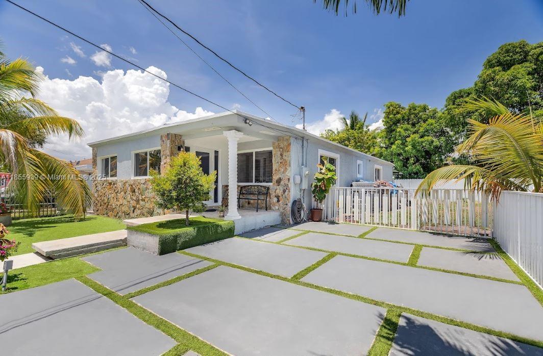 Renovated 3 bedroom 2 bath home with great patio areas for entertainment, pool, boat or multiple parking needs. This is a DUPLEX lot, with great opportunity to build a second living unit (creating a detached duplex) and generate rental income instantly. Automatic electric gates making it easy to access your property upon arrival. Spacious patio with covered aluminum terrace roofing and mature fruit trees making extra shade in many areas. This lot may be able to be split and sell the right side, creating benefit to future buyer. Home has smoke detectors, washer/dryer closet, spacious and great family and pet friendly patio. OPEN HOUSE 1 Day Only, Saturday, August 16,2025 (11 am-1 pm)