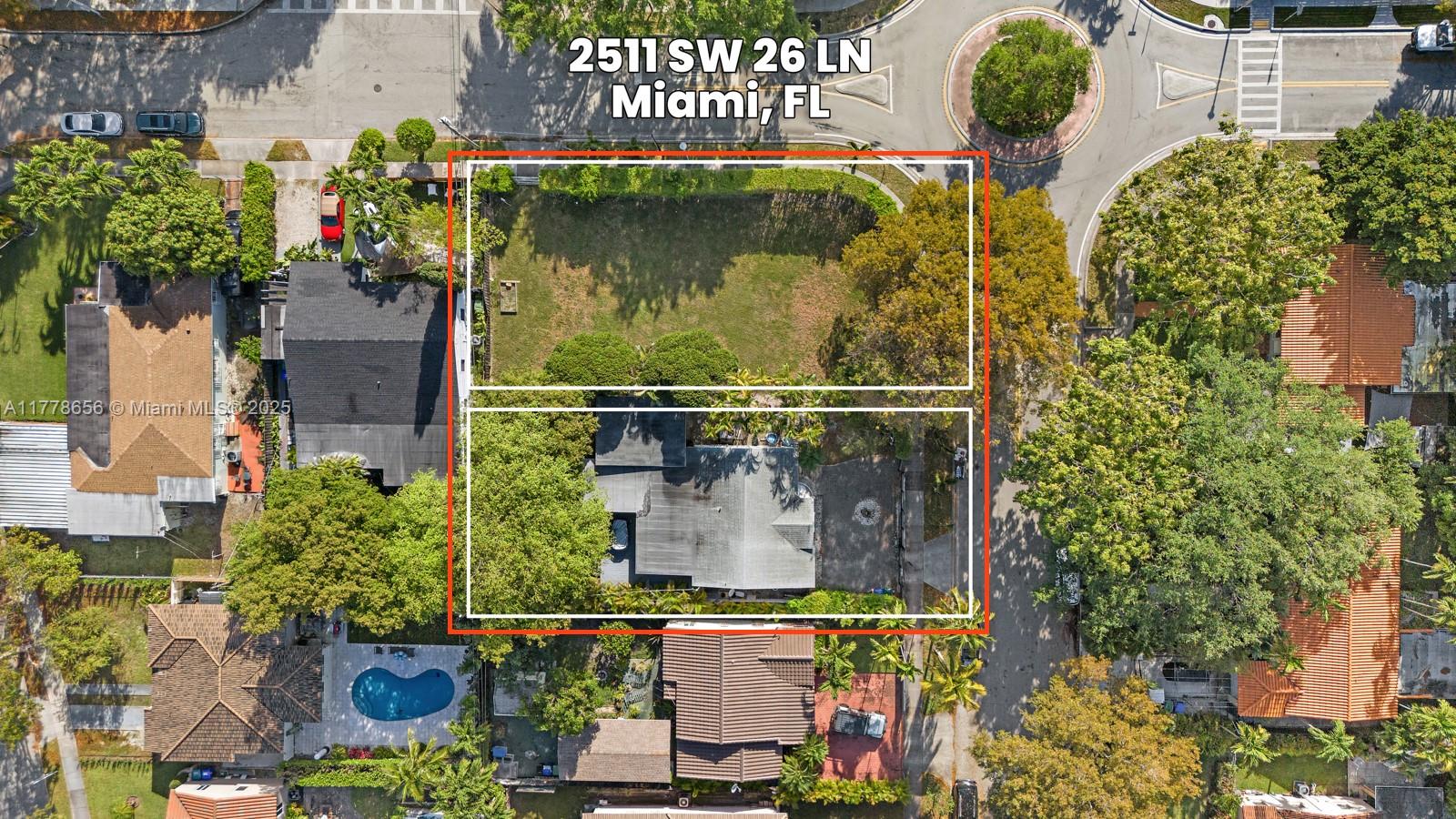 Unlock the potential of this one-of-a-kind, oversized 13,000 SF property, ideally located between Coconut Grove, Coral Gables, and just minutes from Brickell. Situated on a platted double lot—one corner and one interior—this property is bursting with possibilities. Whether you're a homeowner, developer, or investor, this is the opportunity you’ve been waiting for.
The existing custom-built 4-bed, 3-bath home sits on one lot, with the adjacent lot currently vacant. You can renovate the existing residence into a stunning signature home—featuring high ceilings, spacious rooms, and beautiful architectural details—or tear down and build two brand-new homes (subject to municipal approval).