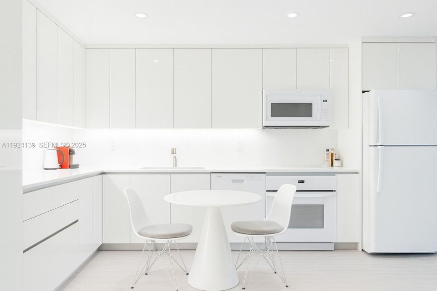 A one-of-a-kind junior one-bedroom with two full baths. The living area closes with pocket doors to become a second bedroom. Turnkey with $200,000 in remodeling, this residence is located in an oceanfront resort-style condominium that shares amenities with the 1 Hotel South Beach. Onsite restaurants include Habitat, STK, Planthouse, and AviV, and the property is home to the famous SoulCycle. The building is pet-friendly, allows 30-day rentals, and all special assessments have been paid in full.