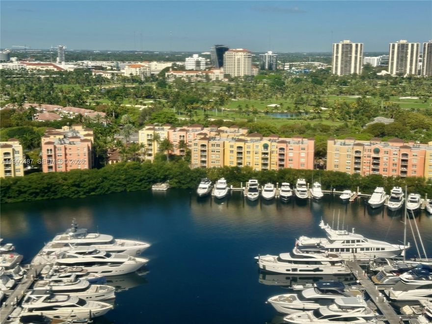 This one-of-a-kind floor plan corner 22E, 3/2 unit located high in Turnberry Isle South Building, the height of luxury community, with 5- star amenities, including pool. Gym, Spa, 24-hour concierge/ security, valet parking. Beautiful Ocean, intercostal and tennis course views. Recently improved hardwired smart electric curtains, complete impact Windows and doors-to interior upgrades, totally remodeled both bathrooms. All tile floors throughout, top of the line kitchen appliances, stunning granite counters & backsplash. Two walk-in closets in a huge master bedroom. The master bath has an awesome shower & separate tub with water chiller. Full size washer/dryer in unit, All assessments have been paid by seller. A must-see fabulous unit!
