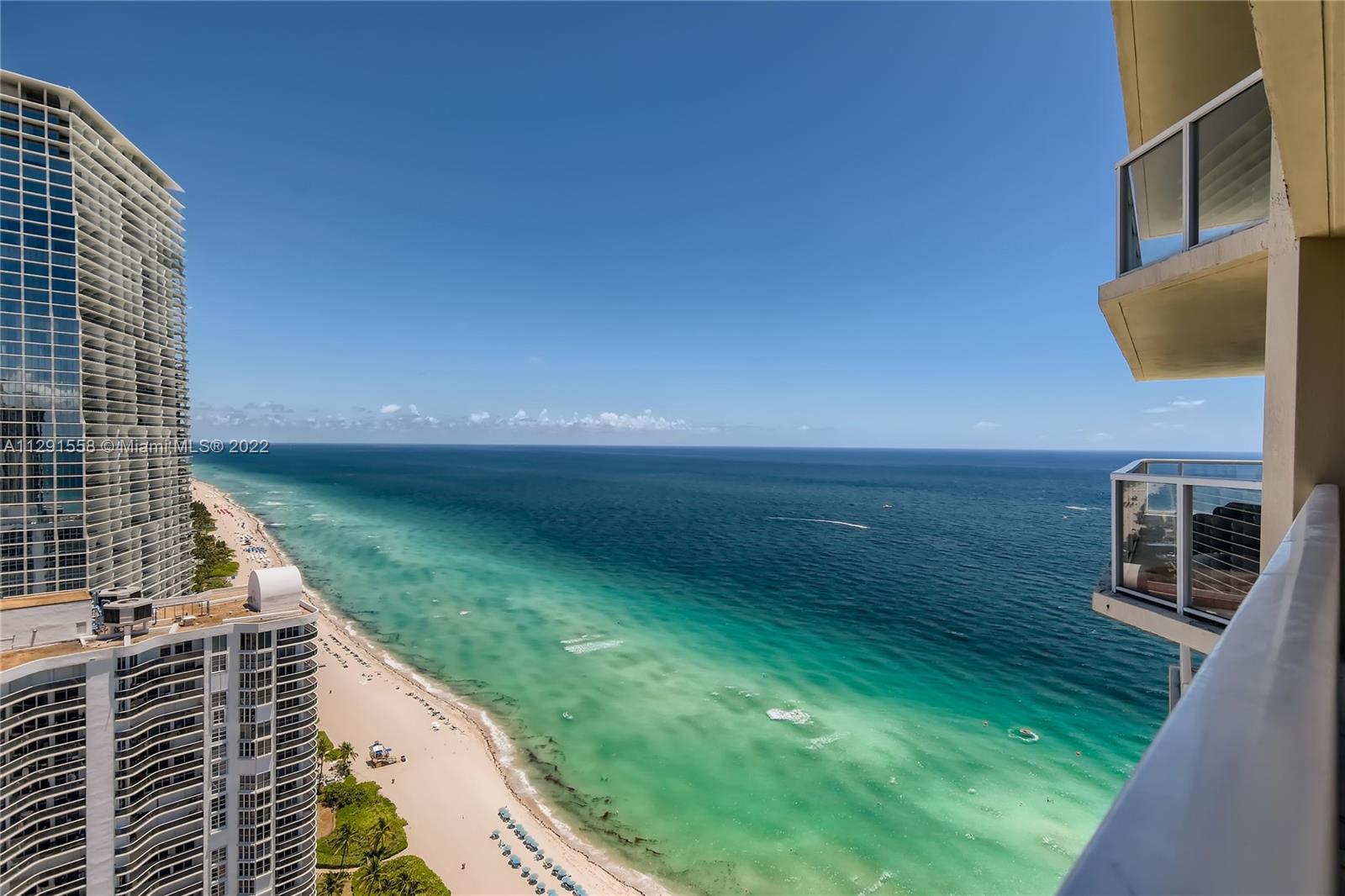 Spectacular views from this ocean front 2 bedrooms + Den unit! You'll enjoy being in the heart of Sunny Isles Beach w/expansive views of Atlantic Ocean & Intra Coastal views. Has connecting balcony with access to both bedrooms and living room. Fully furnished, 3 tv's, washer & dryer inside unit, fully equipped kitchen, gym, billiard room, pool, towel & beach service. Brand new king mattress on master and new living and dining set Access within walking distance to stores, restaurants & Sunny Isles Pier. Situated within a 10 min to Aventura Mall, Bal Harbor, Oleta Park, Gulfstream Park Miami & Ft. Lauderdale airports Short term license #STR-00349 Property is available from 12/18/22 through 12/27/22 :) Then available again as of June 28, 2023