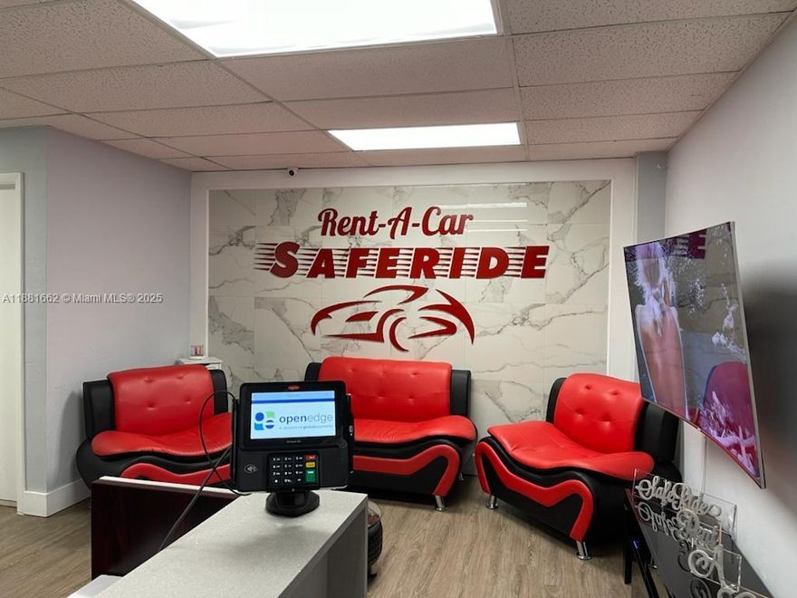 Well established car rental agency located in a great area very close to Miami International Airport, Main Road and the City Center.  Sale includes the business only not the building, the office and parking spaces, remaining term of the lease, car wash, programs with reservations, and office furniture.  The vehicles that are owned by this business are not included in the sale of this business, but can be purchase separately.  Good opportunity to expand the capacity of the furniture.