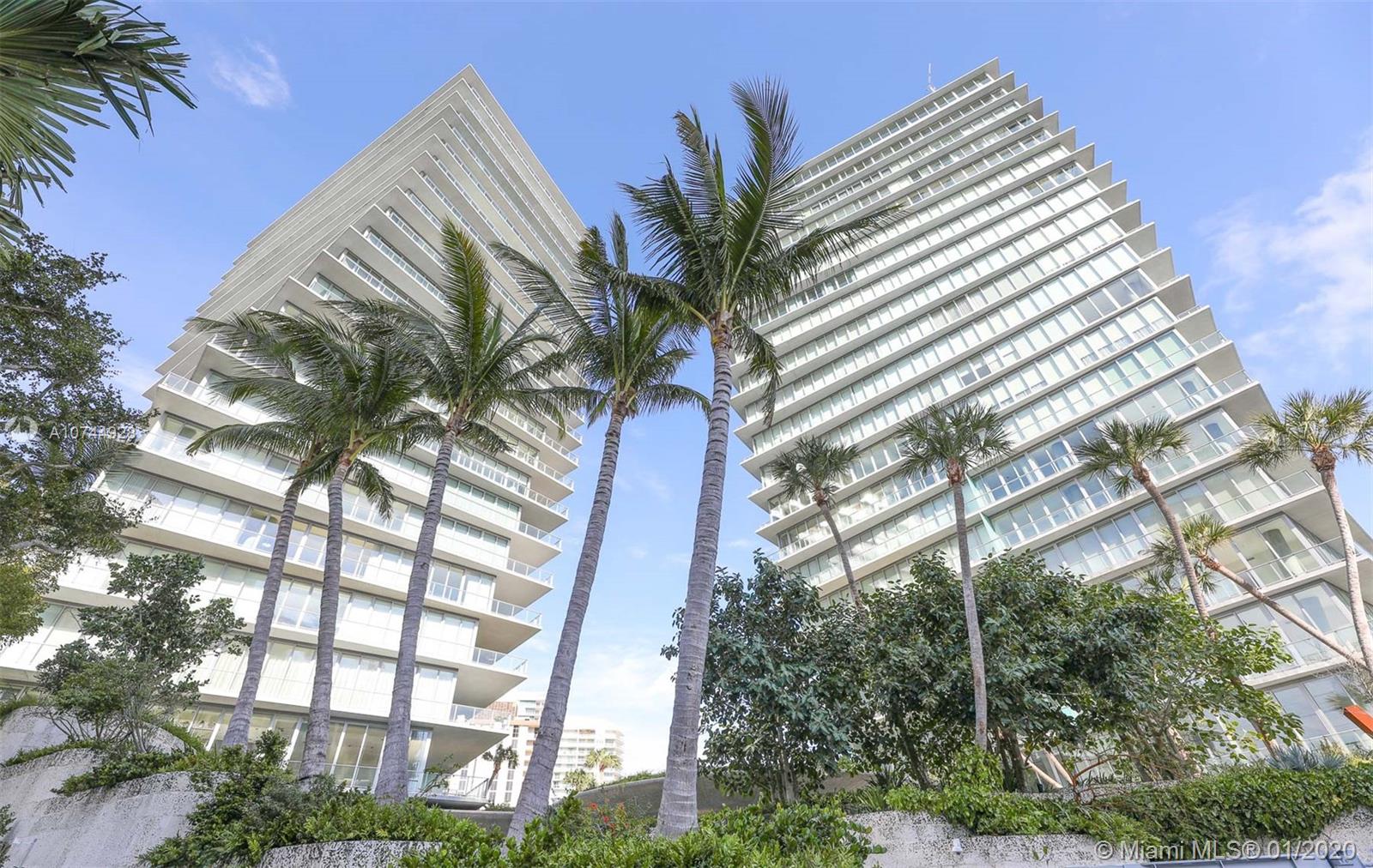 THIS WORLD CLASS LISTING, "THE DANCING TOWERS" IS WHAT MIAMI IS ALL ABOUT WITH ITS BREATH-TAKEN VIEWS OF BISCAYNE BAY AND MIAMI SKYLINE. THIS 4 BEDROOM, 4.5 BATH (4th BEDROOM IS A FULL MAIDS ROOM) LOCATED IN THE SOUTH TOWER ON THE 11TH FLOOR WITH A TOTAL ODF 4,383 SQ FT INCLUDING 839 FT WRAPAROUND BALCONY WITH STUNNING OCEAN VIEWS AND 3,544 OF LIVING SPACE. FEATURING CUSTOM 36X36 SPANISH PURE WHITE MARBLE FLOORS THROUGHOUT THE COMMON AREAS AND KITCHEN.BEDROOMS HAVE BRAZILIAN EXOTIC 9 INCHES WOOD FLOORS AND ELECTRIC BLACKOUT SHADES. PREMIUM NIELE KITCHEN APPLIANCES.