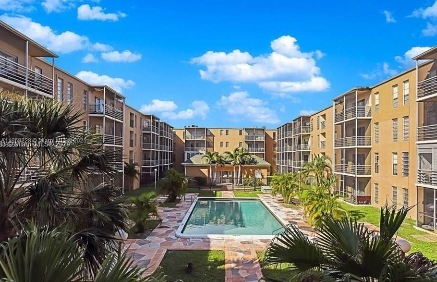 Great Corner unit with 1240 Sq feet!! This unit features a spacious floor plan with tile floor throughout and wood cabinets in the kitchen and stainless steel appliances. Plenty of storage as Master has two large walk in closets and guest has two closets as well. Very large size screened balcony with tiled floor. Gated community with secured entrance, clubhouse, community pool and laundry room on each floor. Very close to the hospital, shopping centers and dinning a few minute drive to the Sawgrass Mills Outlet Mall.