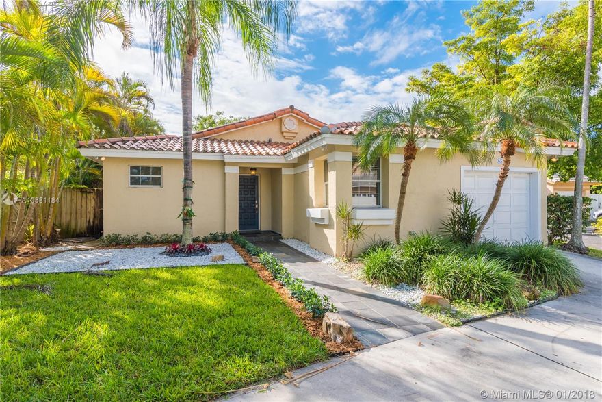 Enjoy all the modern comforts being offered in this breathtaking 3 bedroom home in the highly sought after Centennial community in Cutler Bay. Property was completely renovated in 2016 with new landscaping, brand new Whirlpool appliances, Terracota tile floors, new kitchen with white quartz counters, and built in coffee and wine bar in the living rooms. Garage was professionally converted into what is now the 3rd bedroom. New fencing will be installed in the backyard for additional privacy and comfort. Please call me for additional details.