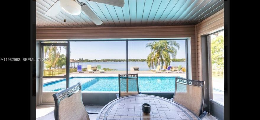 Fabulous lakefront home with a gorgeous pool in Lake Placid is available fully equipped. This property has a direct access and a fabulous view of Lake Carrie with a constant breeze! This fully furnished home has the entire master bedroom on the 2nd level with a large mezzanine with a sofa bed & a huge master bathroom. An open balcony lets you admire the lake in its entirety with all the homes around it & their respective boat houses. 2 bedrooms downstairs share a bathroom. A barbeque is available for your outdoor dining. Lake Carrie has access to 2 other lakes, lake June being the largest one. Fish from the dock! Watersports include water skiing, tubing, paddle boarding, kayaking or just cruising the canals connecting to other lakes. Enjoy Sunset overlooking the peaceful lake with a glass of wine! This is true Paradise