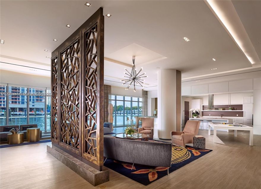 enjoy amazing views of the Intracoastal, in this 2 bed 2.5 bath condo with floor to ceiling windows, large modern kitchen and split floor plan with a freestanding soaking tub in the master bedroom. This building offers extravagant array of luxuries including a spa, pool, fitness center, clubroom, professional studio, activity rooms for kids, 24-hour security, and much more. In addition to the resort-style living offered by Marina Palms, the excellent location of the building provides an endless list of restaurants, parks, etc. Unit is rented for $5900 monthly till August 9th 2026. There is a 60 days' clause. read broker remarks for showings!!!!! Association fees (maintenance) to be confirmed.