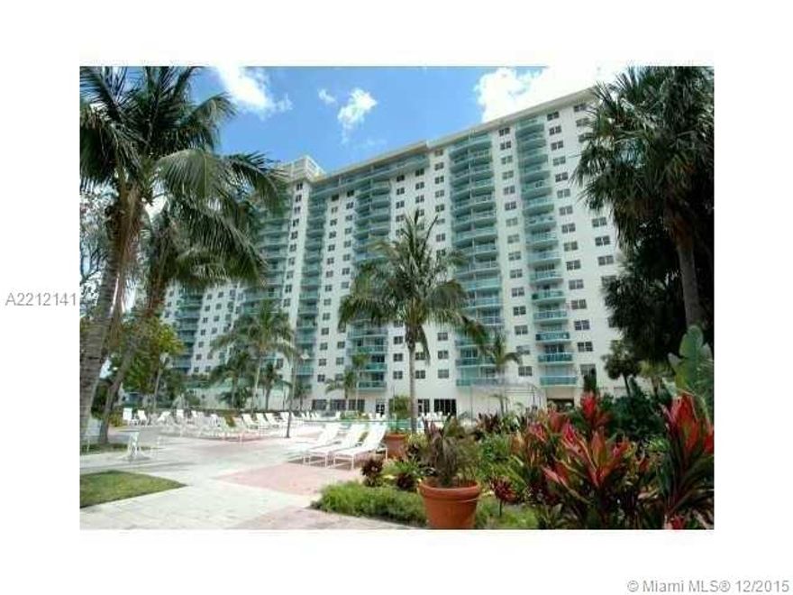 Spectacular breath taking views of the inter-coastal and sunny Isles Beach. Prime Real estate located across the street from the beach. Walk in closets , spacious layout. The following amenities are included , Heated pool, Tennis Courts , Fitness and busi ness center, 24 hour security , valet parking , BBQ Area. Walking distances to shopping centers and restaurants. Pet friendly , two assigned parking spaces. Easy to show... Do not miss out . Great opportunity. This is a Fannie Mae property.