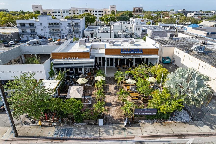 Positioned in the heart of South Miami, just off US-1 and near the University of Miami. This multi-tenant property features two fully equipped, second-generation restaurant spaces, each outfitted with complete kitchens, modern hood-vent systems, and walk-in coolers. An inviting outdoor courtyard enhances the appeal of open-air dining. Located within an Opportunity Zone, the property offers potential tax incentives, no on-site parking requirements, and extended operating hours until 4 AM, further increasing its versatility and attractiveness.   Buyer to assume existing Ygrene loan.
The property is zoned within the City of South Miami’s Specialty Retail - Hometown District Overlay, allowing for flexible use and future development opportunities.