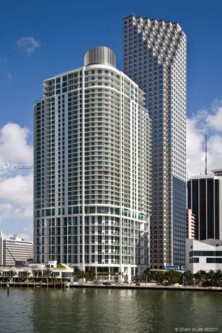 Breathtaking views from every room of Bay, Miami River and Brickell skyline from this 2/2 split bedroom plan condo. Spacious and bright unit with Italian cabinetry, granite countertops, stainless steel appliances, walk in closets in both bedrooms, pantry closet in kitchen. Best location in Downtown, with easy access to main highways.  Walk in distance to Whole Foods, Bayfront Park, AA Arena, Metro Mover, restaurants, shops and soon to open Silverspot Cinema.  Included in rent:  Basic cable and Internet.