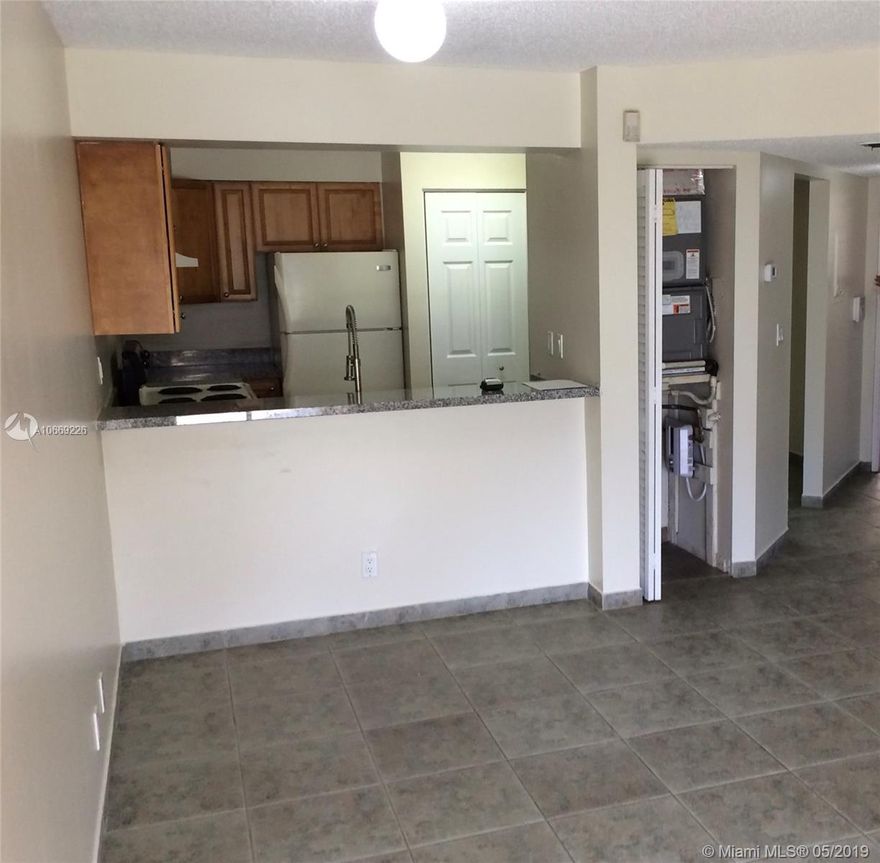 Here is a perfect first view condo with a great lake view. Completely updated with granite corner tops and stainless applicances. Titled though out. You have your own washer/dryer inside. Enjoy the view from the large screened in patio. Plenty of parking available. The community has a beautiful pool and hot tub area with a shaded walking trail on the along the canal and lake. PLEASE note second bedroom is small but there’s room for small bed and dresser or a great home office. One pet only, No trucks or vehicles signs. One tenant must have a minimum 650 credit score. Prospective tenants must pay $35 for credit, background and eviction check though Landlord Station.