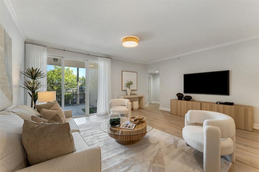 Welcome to The Reserve at Pinecrest. This exceptional 4-bedroom, 2.5-bath corner residence offers an elevated lifestyle in the heart of Pinecrest, ideally positioned near some of Miami’s top-rated schools. As a desirable corner unit, the home enjoys enhanced privacy and abundant natural light throughout. Thoughtfully renovated in 2023, it showcases bright, contemporary interiors, impact glass throughout, and a generous private balcony that seamlessly extends the living space outdoors. Nestled along a quiet, tree-lined street, the community features a beautifully appointed clubhouse, fitness center, and impeccably maintained grounds. Complete with two assigned parking spaces and a private storage unit, this is a refined offering in a truly prime location.