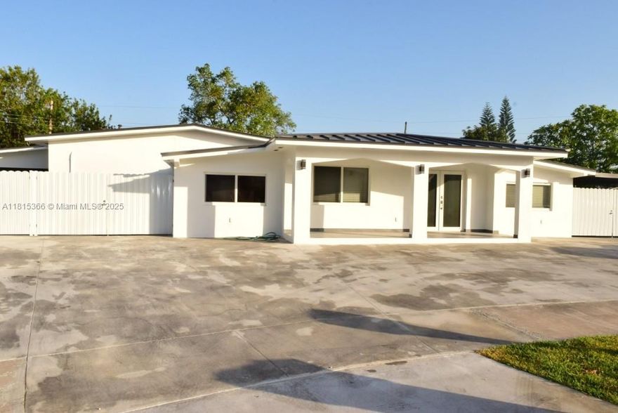 Beautifully Renovated Single-Family Home in a Prime Location! The property features 7 bedrooms and 7 bathrooms, with 3,154 sqft of living space on a large 19,313 sqft. lot. Conveniently located near top-rated schools, parks, shopping centers, and a family-friendly community. Property features a new metal roof for durability, energy efficiency, and low maintenance. Impact-resistant doors and windows provide added security. Enjoy a large covered side terrace, along with mature fruit trees like mango, avocado, and guava that create a relaxing tropical vibe. Parking space, ideal for multiple vehicles, an RV, or a boat. The property is currently tenant occupied on a month to month basis. Please submit all offers with a pre-approval letter. Cash offers require proof of funds.
