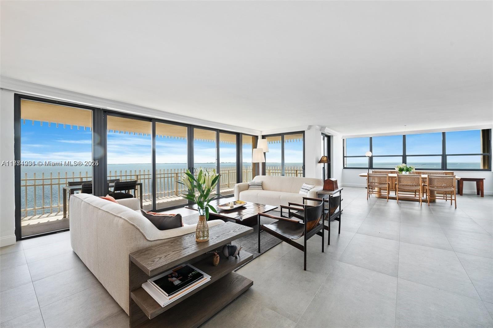 Enjoy luxury island living at Grove Isle. This remodeled 3-bedroom, 2.5 bathroom residence has an expansive 2,614 sq. ft. of living space with breathtaking, unobstructed east bay views. Come inside to discover a redone kitchen featuring stainless steel appliances and modern cabinetry. The rooms are spacious all offering bay views. Enjoy full services and amenities on this 20-acre private island, including 2 pools, 2 jacuzzi's, 2 gyms, barbecue area and tiki huts, a doggie park, children's playground and a little beach to enjoy the breeze. This residence offers a serene escape while providing easy access to all that Miami has to offer. THIS OPPORTUNITY WONT LAST!