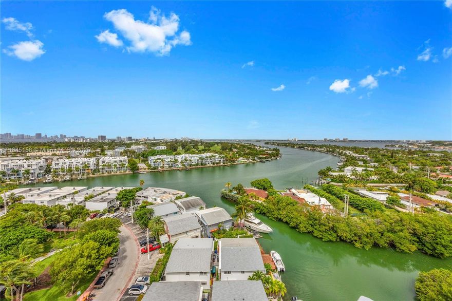 Bright 2 bed, 2 bath corner unit with panoramic views from your spacious private balcony of Biscayne Bay, Edgewater, Downtown, Normandy Isle, and North Beach. Features brand-new kitchen appliances, updated countertops, tile floors, and plenty of storage—including a dedicated storage room. Impact windows and doors to be installed in 2026. Full-service building with 24/7 front desk, heated pools, gym, and event room. Includes 2 parking spaces (1 reserved). Located on peaceful Parkview Island, just a short walk to Normandy Isle shops and restaurants. Easy access to Miami Beach, MiMo, and Little River. Excellent nearby schools.