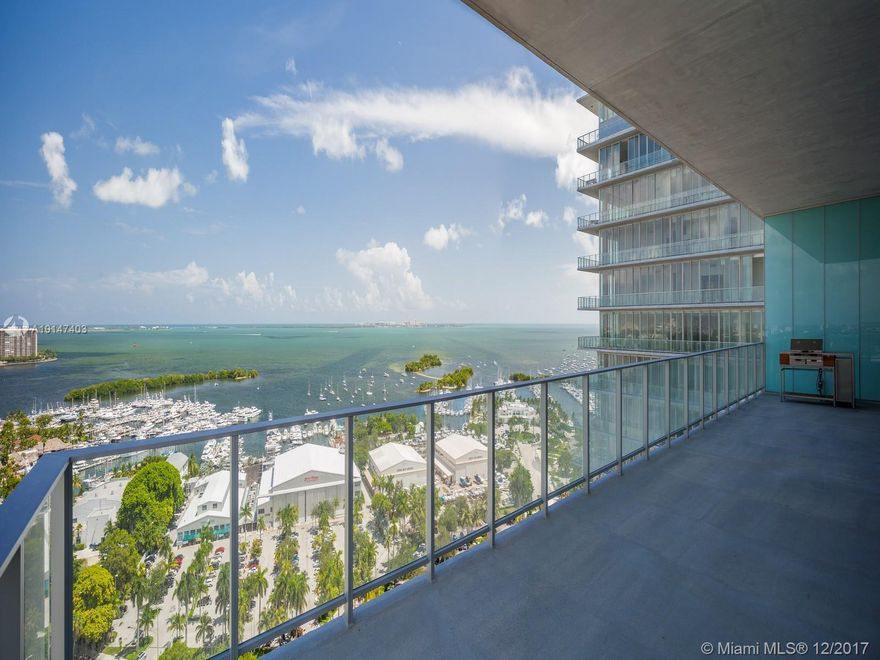 LIVE WITHIN THE HISTORIC AND CULTURAL HEART OF MIAMI. DESIGNED BY BJARKE INGLES OF BIG ARCHITECTS, CAPTURE BREATHTAKING VIEWS OF THE BAY & CITY. THIS DECORATOR READY UNIT HAS MIELE APPLIANCES,12 FT CEILINGS, MARBLE BATHROOMS, A WRAPAROUND BALCONY, A 2 CAR GARAGE. BUILDING FEATURES A FITNESS CENTER, SPA, RESTAURANT ONLY OFFERED TO RESIDENTS, CONCIERGE SERVICES..