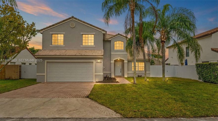 Renovated two story single family residence located in the Lago Mar area of West Kendall. Property features 4 bedrooms and 2.5 bathrooms. Open concept kitchen and living areas. One primary bedroom with ensuite bathroom located on the first floor. Three additional bedrooms located on the second floor. Two car garage. Updated interior and move in ready. HOA fee is $156 quarterly.