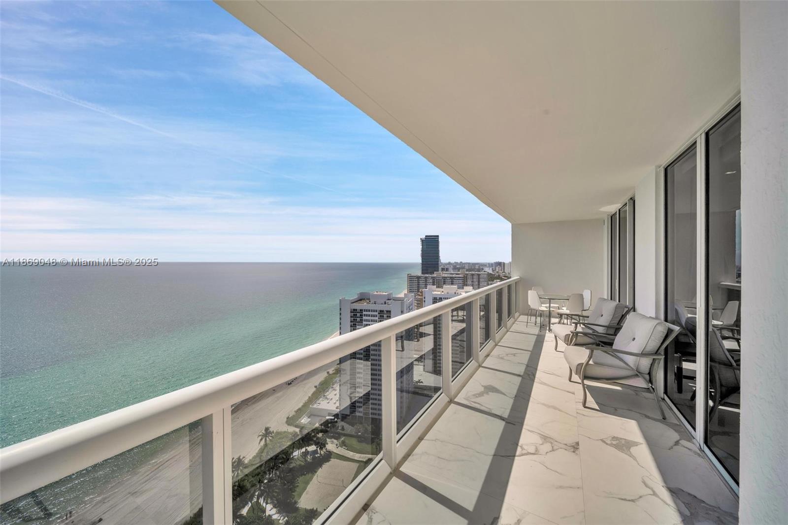 Experience breathtaking ocean and skyline views from this fully renovated 3 bedrooms and 3 bathrooms oceanfront residence with desirable SE exposure. Featuring porcelain floors, custom closets, and floor-to-ceiling impact windows, this professionally decorated unit exudes modern luxury. The European kitchen boasts quartz countertops and premium appliances, while spacious living areas flow seamlessly to capture natural light and sweeping vistas. The Beach Club offers resort-style amenities including concierge, valet, beach service, six pools, bar, restaurant, and a 50,000 sq. ft. spa and fitness center. Ideally located near Gulfstream Park, Hollywood Boardwalk, Bal Harbour, South Beach, and Las Olas.