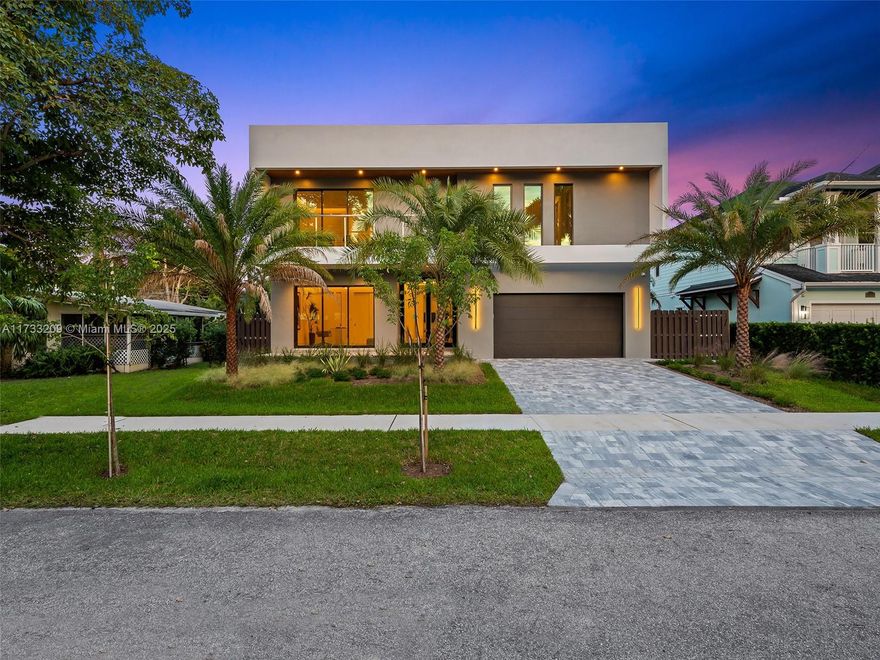 SELLER MOTIVATED! Brand-new stunning home in the heart of Fort Lauderdale. This masterpiece offers 4 beds, 4 baths, & a thoughtfully designed layout that seamlessly blends elegance, comfort, & functionality. Open-concept living space, filled w/ natural light & designed for both entertaining & everyday living. The gourmet kitchen features Wolf & Sub-Zero appliances, a built-in Miele espresso machine, custom cabinetry, & waterfall countertops. Outdoors, your private oasis awaits—a sparkling pool, outdoor kitchen, & lush landscape, perfect for relaxing & entertaining. For durability & peace of mind, this home sits on 64 cast auger piles, offers Cat 6 wiring, generator-ready with space for an elevator. Just minutes from Las Olas, downtown, & beach. CO received 02/2025!