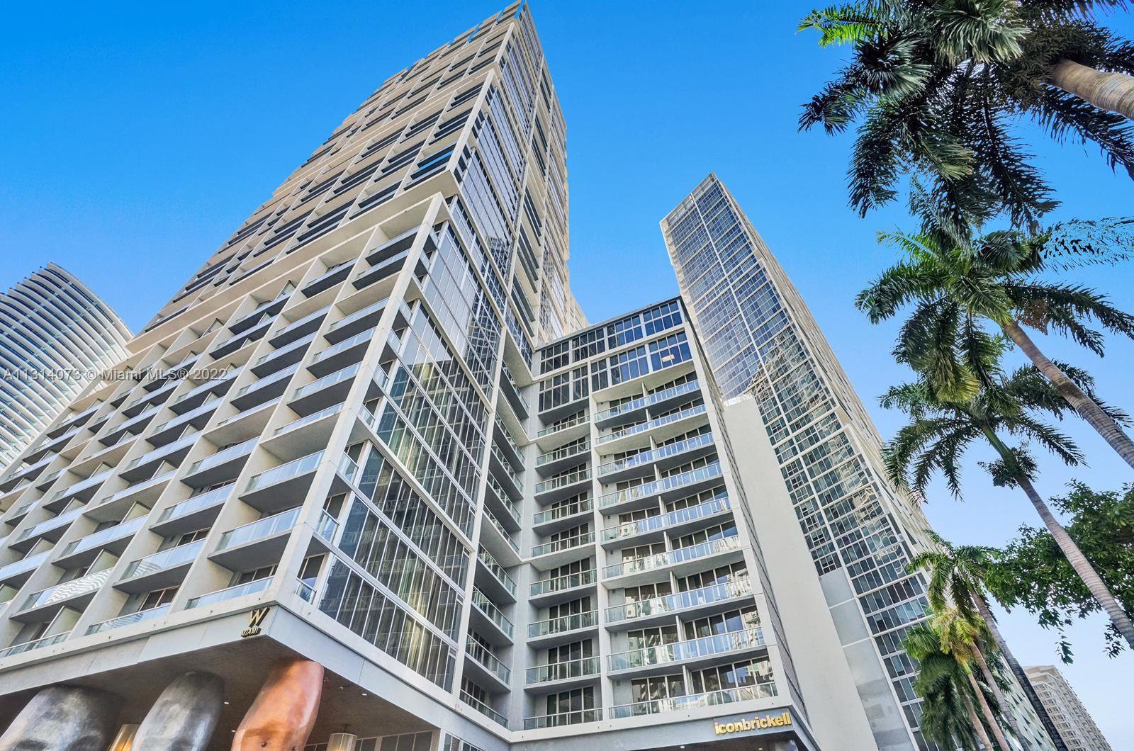 Beautiful “turn-key” contemporary Italian design furnished unit in the most desirable tower at Icon Brickell. This 1 bedroom 1 bathroom unit, with amazing views to the pool, city and water, features marble floors throughout unit and balcony, high-end appliances, 60” Panasonic Plasma and 50” Sony Android TVs, walk-in closet, one assigned parking space. Icon Brickell is a unique building by Arquitectonica and interior designer Philippe Starck, offering hotel like five stars amenities: 24-7 concierge, valet parking, huge infinity pool surrounded by cabanas, hot tubs, top quality restaurants and bars, luxurious full service SPA, state-of-the-art fitness center, fitness and yoga classes, personal trainer, movie theater, billiard room.