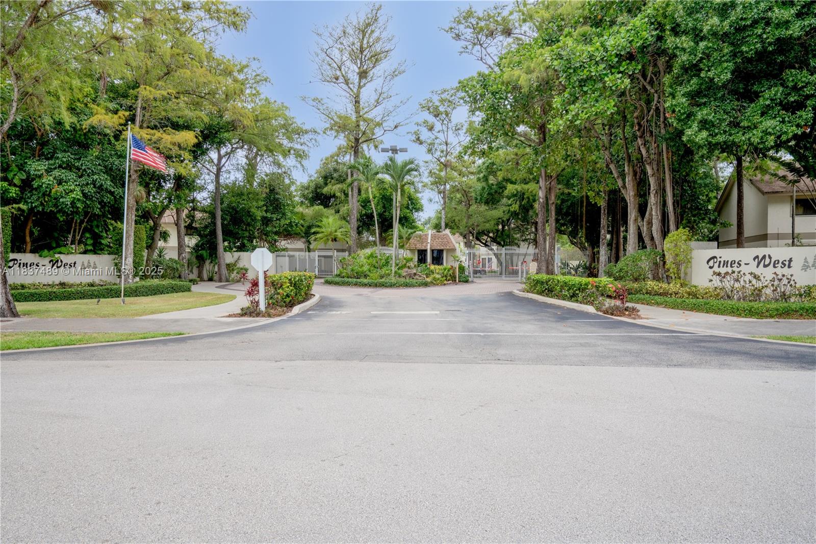 Welcome to much sought after gated community of Pines West! This beautiful corner townhome features ceramic tile floor downstairs & laminate floors upstairs. Updated open kitchen feature granite counters & stainless-steel appliances, an updated 1/2 bath & open private courtyard. Upstairs features updated bathrooms, full size hi efficiency washer & dryer. AC & roof are 7 years old, Hot water Heater 2 years old, HOA fee includes heated pool, fitness center, cable, internet and master insurance. Water is not included -aprox $30-$60 per month. Close to Wilton Manors, fine dining, & minutes to the beach! 1 year wait before renting, minimum of 10% down and 650+ credit score required. Up to 2 pets allowed -50 Pound limit. Furniture included in the sale.