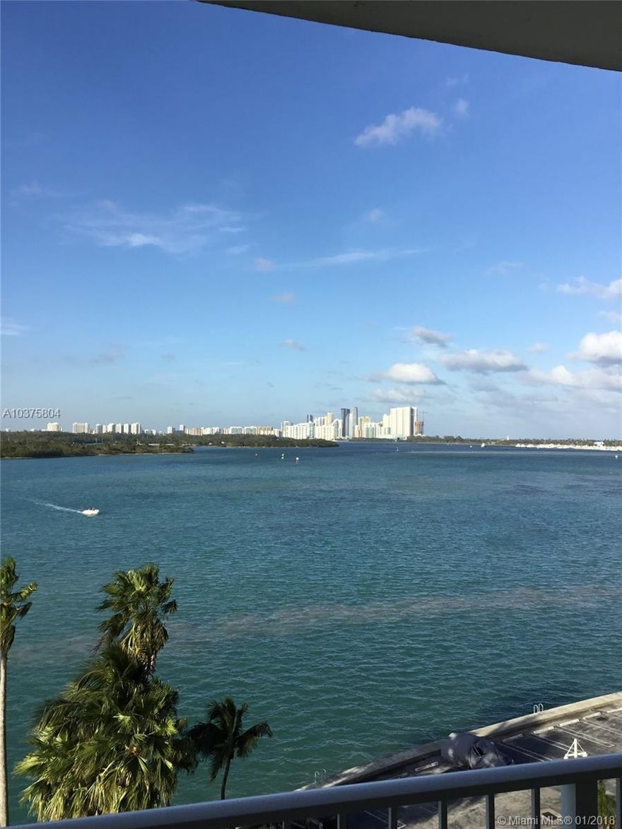 BEST PRICED 2 BEDROOM IN THE ENTIRE BUILDING WITH WATER VIEWS FROM ALL ROOMS OF THIS FANTASTIC NORTHWEST CORNER 2 BEDROOM 2 BATH CONDO IN ISLAND POINTE. THIS SPACIOUS SPLIT FLOOR PLAN CONDO HAS BEAUTIFUL WOOD FLOORS THROUGHOUT. BOTH BEDROOMS HAVE ENORMOUS WALK IN CLOSETS WITH BUILD IN CABINETRY. GREAT KITCHEN WITH WONDERFUL STORAGE SPACE. WASHER AND DRYER IN UNIT. THIS WONDERFUL CONDO COMES WITH 2 PARKING SPACES (ONE GARAGED) AND A SEPARATE STORAGE UNIT ON THE SAME FLOOR. ISLAND POINTE IS IN A SPECIAL LOCATION ON THE NORTHERN TIP OF BAY HARBOR ISLANDS. AMENITIES INCLUDE A POOL ON THE BAY, DOCK, BILLARDS, FULLY EQUIPPED GYM, ATTENDED LOBBY AND MORE. THIS BUILDING IS PET FRIENDLY TOO !!