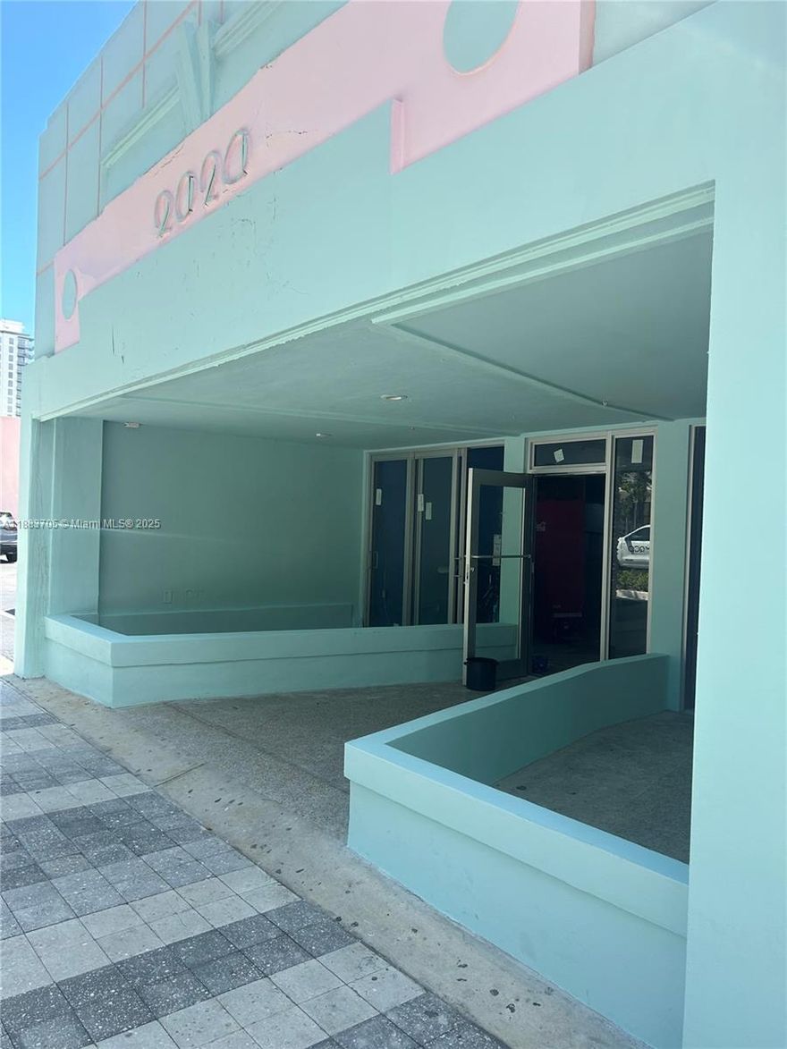 Centrally located in downtown Hollywood. This 3,000 SqFt. space is ideal for a restaurant/bar, retail, art gallery, and more. Was previously operating as a cafe and entertainment space, no grease trap or hood. Conveniently next to a public parking lot. Surrounded by newly built multifamily properties, soon to be occupied. The area is blossoming with more foot traffic and a recently widened sidewalk and festoon lighting. Don't miss out on the calm before our downtown's boom. The front of the building was just renovated with impact doors/windows and an outside seating/display area. Vacant and easy to show. This is a NNN lease. Base rent is $4,888 plus $1,906 NNN.