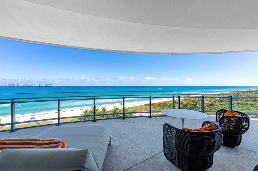 Welcome to paradise!  The most preferred line at 87 Park, the starchitect designed Renzo Piano building. This corner residence enjoys breathtaking unobstructed direct ocean views plus views over the 35 acre park to the gorgeous Miami skyline.  True inside/outside living with 1715 sf of deep wrap terraces so you can truly enjoy South Florida living at its best. Interior features private elevator entrance, wood floors throughout, Subzero and Wolf appliances, exquisite lighting fixtures, built in closets and other design finishes by NY interior designer Vicente Wolf.  Building features 5 star services including full service spa and hammam, hair salon, board room, 2 pools and beach service, FUGO restaurant, Enoteca Wine Bar and more.  Close to world class dining, shopping and Houses of Worship