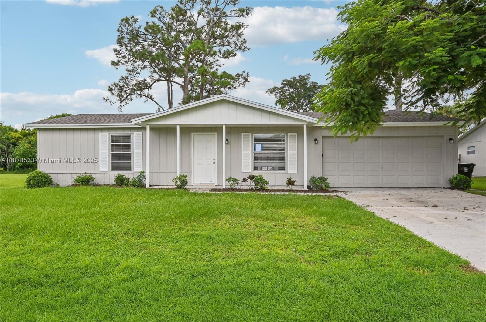 Welcome to this well-maintained 2-bedroom, 2-bathroom home situated in a quiet Port Saint Lucie neighborhood. This property offers a bright and open living area, a functional kitchen with plenty of storage, and two comfortable bedrooms including a primary suite with a private bath. Enjoy the spacious backyard with room for outdoor activities, gardening, or future enhancements. Additional features include a screened patio, one-car garage, and a convenient location near schools, shopping, parks, and major roadways. A great place to call home with comfort and space to make your own.